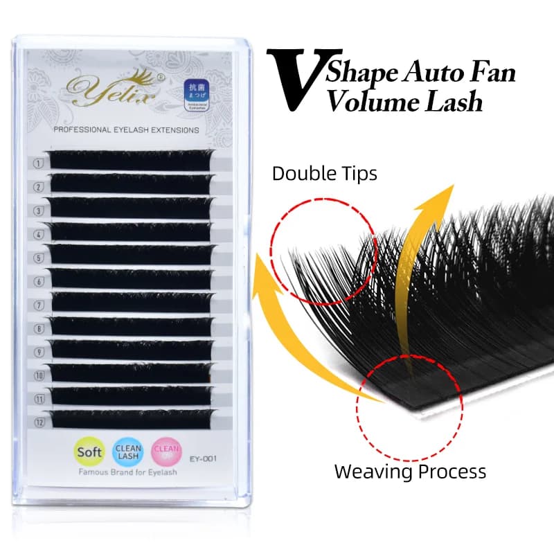 V Shape Auto-Fan Premium Individual Eyelash Extensions